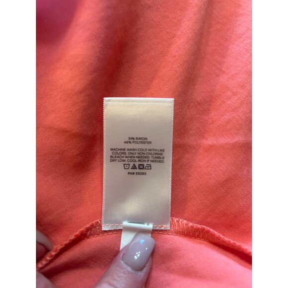 Express Sz M Coral Satin Slip Dress Cowl Neck Elegant Evening Midi Gown - Picture 8 of 10